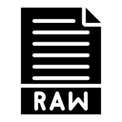 Raw File solid glyph icon