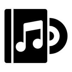 Music Album solid glyph icon