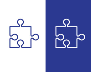 Obraz premium Puzzle icon idea concept logo design illustration