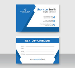 Business modern Appointment card design template