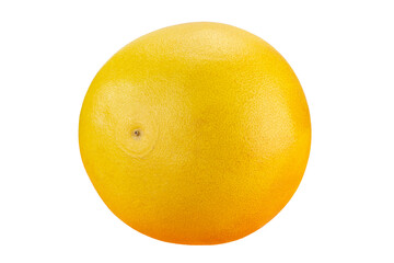 Fresh yellow pomelo fruit isolated on white background. Fresh grapefruit on white background. File contains clipping path.