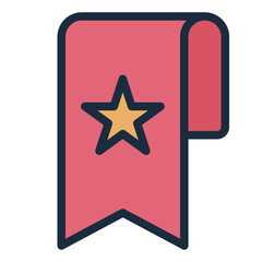 Bookmark filled line icon