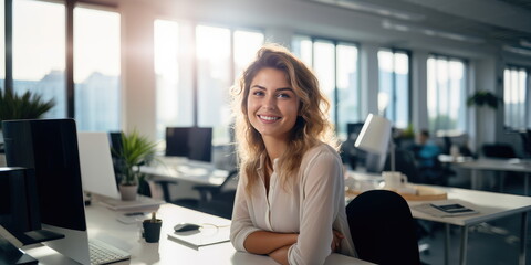 portrait of people working for companies which have positive work environment and good corporate culture. hand edited, generative ai.
