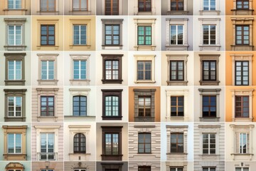 Fototapeta premium Windows set. Generated AI.