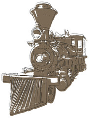 雪国を走ったレトロな煙突形状の蒸気機関車