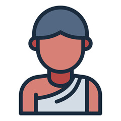 Ihram for hajj pilgrimage filled line icon