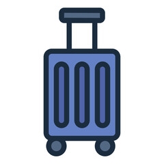 Baggage filled line icon