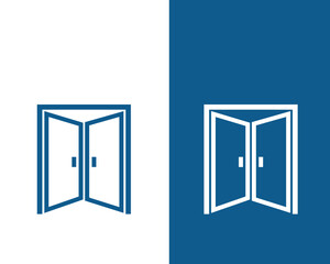 Door icon vector flat style illustration