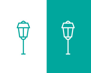 Lamp vector icon logo design template illustration