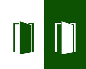 Door icon vector flat style illustration