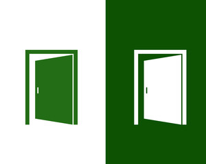 Door icon vector flat style illustration