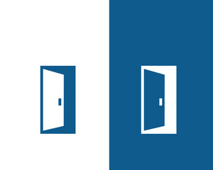 Door icon vector flat style illustration