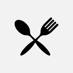 Spoon and Fork Icon. Restaurant, Canteen. Food Court, Culinary Center Symbol. Applied for Design, Presentation, Website or, Apps Elements – Vector.     
