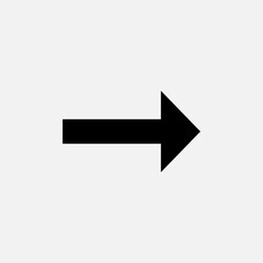 Right Arrow Icon. Flow Direction Symbol.       