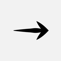 Fototapeta na wymiar Right Arrow Icon. Flow Direction Symbol. 