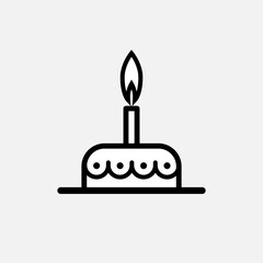 Tart Icon. Bake or Cake Symbol - Vector. 