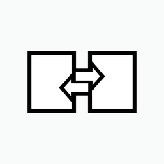 Exchange Icon.  Transfer, Switching Symbol - Vector.      