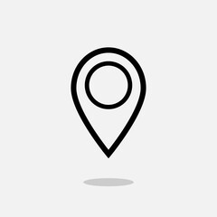 Pin Location Icon. Position, Mark or Pointer Symbol - Vector.   