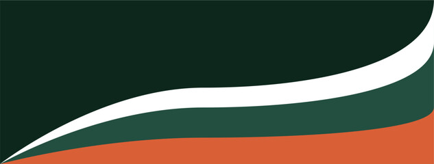 Obraz premium Minimalist background with green and orange color.