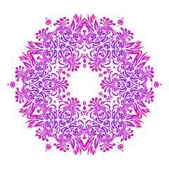 Beauty batik ethnic dayak borneo vector graphics of beautiful  gradient petals art with a luxurious and dynamic design