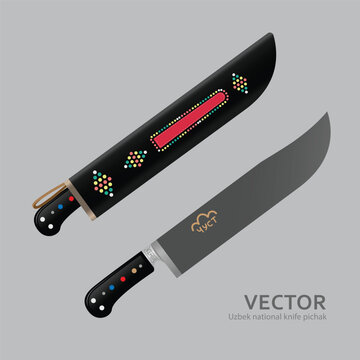 uzbek national craft knife chust pichogi