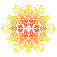 Beauty batik ethnic dayak borneo vector graphics of beautiful  gradient petals art with a luxurious and dynamic design