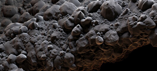 Microscope image of a material or organic surface. Hand-edited generative AI.

