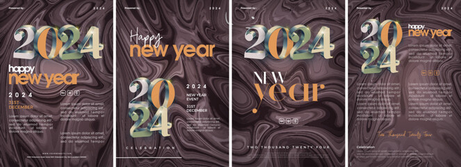 Happy new year poster background design. For invitations and celebrations. Poster, banner or background.