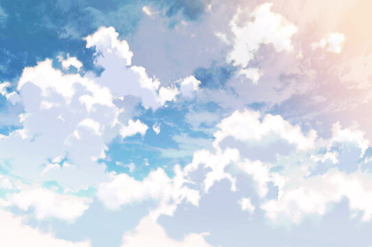 夕空　背景イラスト