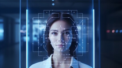 Facial Recognition System: Die Macht der Gesichtserkennungstechnologie - obrazy, fototapety, plakaty