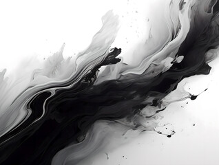 Ink mixing and diffusion, flat design for web banner background