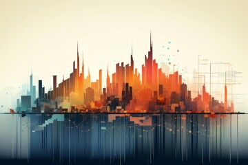 Fototapeta premium Сharts illustration. Generated ai.