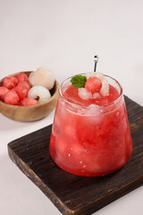 Tembikai Lychee or Watermelon Juice with Lychee.