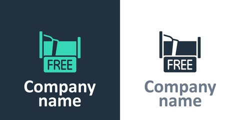 Logotype Free overnight stay house icon isolated on white background. Logo design template element. Vector