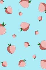 seamless pattern with peach 