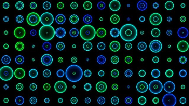 Circles Grid Random for Motion Graphic Background Seamless Loop