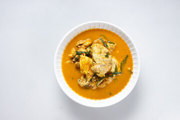 Gulai Banak or Gulai Otak Sapi is a Popular Dish of Cow Brain Curry From Padang, Sumatera Barat.