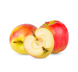 Fresh apple isolated on transparent background (.PNG)