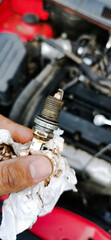 car spark plug closeup view