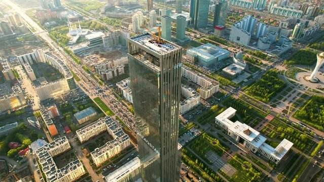 Aerial view of Astana city Kazakhstan