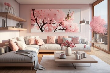 Serene 60sqm Apartment with Creamy Pink Aesthetics