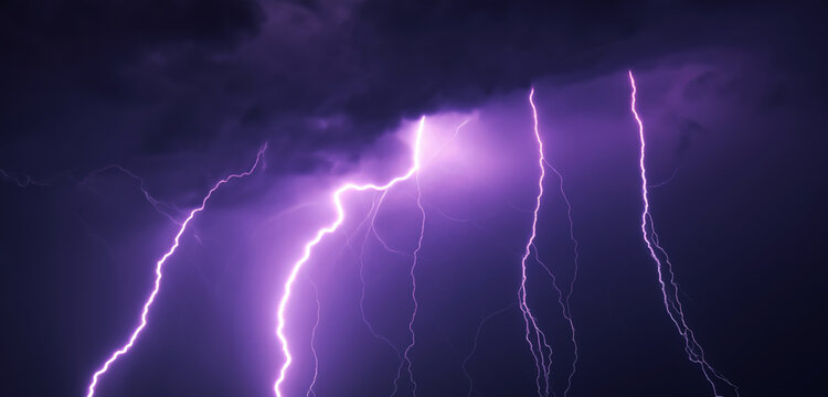 lightning storm in the sky glowing lightning background thunderstorm clouds 3D illustration