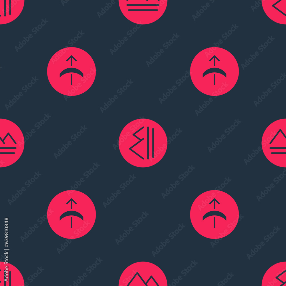 Poster set sagittarius zodiac and earth element on seamless pattern. vector