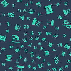 Set Ancient column, Papyrus scroll, Old gramophone and Earrings on seamless pattern. Vector