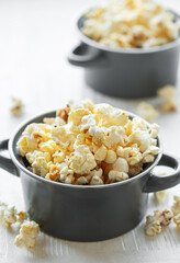 Tasty salted homemade popcorn