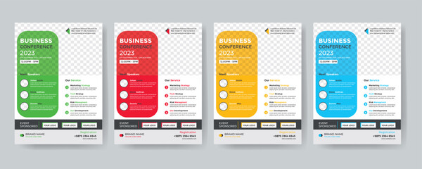 Creative Corporate & Business Conference Flyer Brochure Template Design, abstract business flyer, vector template design. Brochure design, cover, annual report, poster, flyer 