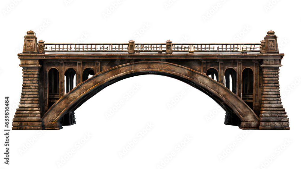 Aufkleber old pont isolated on white created with generative ai