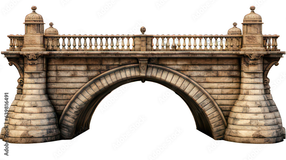 Aufkleber old pont isolated on white created with generative ai