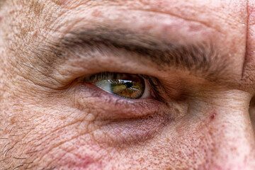 Fototapeta premium Men eye close-up of the pupil