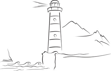 Lighthouse on the coast - 639817203